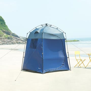 Automatische douche tent Ayas 150x150x200 cm blauw en grijs, Caravans en Kamperen, Verzenden, Nieuw