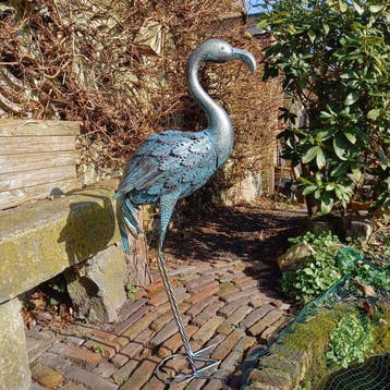 sculptuur, Standing Flamingo - 90 cm - Metaal