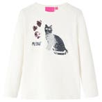 vidaXL Kindershirt met lange mouwen 128 ecru, Verzenden, Nieuw