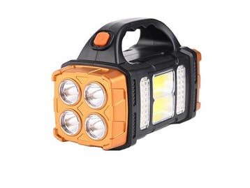 Veiling - LED Werklamp met Powerbank en Zonnepaneel, Nieuw