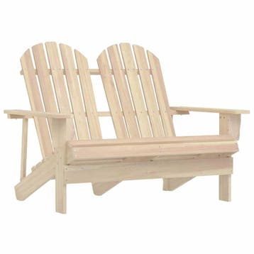 vidaXL Tuinstoel 2-zits Adirondack massief vurenhout, Tuin en Terras, Verzenden, Nieuw, Hout