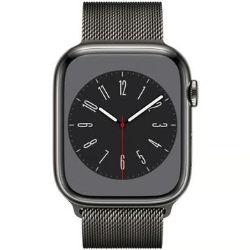 Apple Watch Series 7 45mm Cellular Graphite Stainless Ste..., Sieraden, Tassen en Uiterlijk, Smartwatches, Ophalen of Verzenden