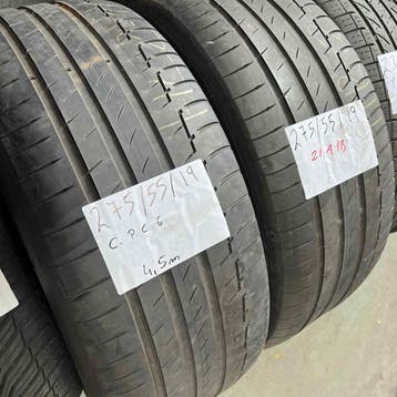 2 x Continental PremiumContact 6 275-55-19 Zomerbanden 4,5mm, 19 inch, Gebruikt, 275 mm, Ophalen of Verzenden