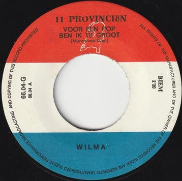 vinyl single 7 inch - Wilma - Voor Een Pop Ben Ik Te Groot, Verzenden, Zo goed als nieuw, 7 inch, Pop