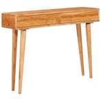 vidaXL Wandtafel met lade Bruin 110 x 30 x 80 cm Massief, Minder dan 50 cm, Verzenden, Nieuw, 75 cm of meer
