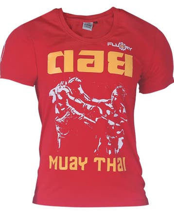 Fluory Fight Game Muay Thai Kickboxing T-Shirt Rood, Ophalen of Verzenden, Nieuw