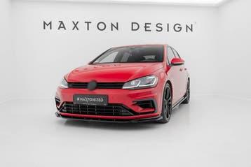 Front Splitter V.9 voor Volkswagen Golf 7.5 R / R line FL, Ophalen of Verzenden