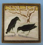 Tegel - Kraaien in de sneeuw - De Porceleyne Fles, Delft -, Antiek en Kunst