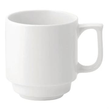 Utopia Pure White stapelbare mokken | 280ml | (36 stuks), Verzenden