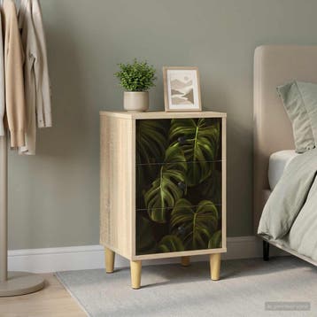 vidaXL Nachtkastje ELBURG Sonoma Eiken 36 x 33 x 60 cm, Minder dan 45 cm, Verzenden, Nieuw, 55 tot 70 cm