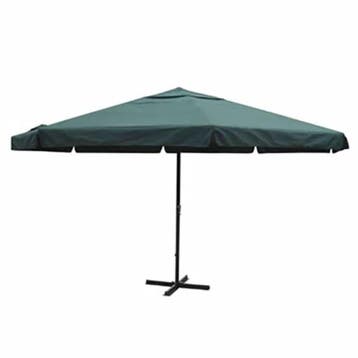 vidaXL Parasol Samos 500 cm aluminium groen, Verzenden, Nieuw, Meer dan 4 meter