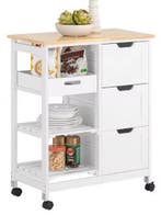Keukentrolley met Lade en Planken – MDF Opbergkar op Wielen, Verzenden, Nieuw