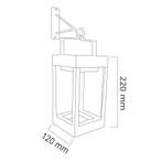 Solar wandlamp Cube op zonne-energie met beugel en filament, Zonne-energie, Verzenden, Minder dan 50 watt, Wandlamp