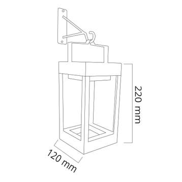 Solar wandlamp Cube op zonne-energie met beugel en filament, Zonne-energie, Verzenden, Minder dan 50 watt, Wandlamp