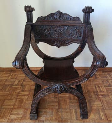 Fauteuil - Dagobert - eboniseerd massief hout - Dagoberts