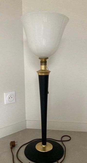 mazda - Lamp - Hout, Messing - Grote lamp Mazda, Antiek en Kunst