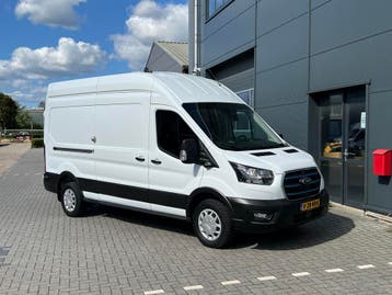 Ford E-Transit 350 L3H3 184 pk Direct leverbaar, Automaat, Gebruikt, Met garantie (alle), Wit