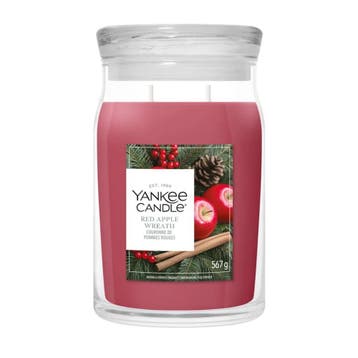 Yankee Candle Red Apple Wreath Large Jar - 567gr, Ophalen of Verzenden, Nieuw, Overige typen