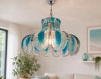 Kroonluchter - Glas - chrome - Large murano pendant lamp