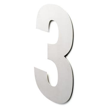 Deurbeslag | Huisnummer 3 | Intersteel | 50 cm, Verzenden, Nieuw