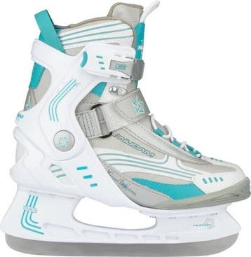 Nijdam IJshockeyschaats - Semi-Softboot - Wit/Grijs/Blauw -, Ophalen of Verzenden, Zo goed als nieuw, Nijdam