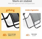 2dekans | Goliving Opvouwbare Ligstoel - 3 Standen - 110 x, Ophalen of Verzenden, Zo goed als nieuw