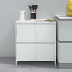 vidaXL Dressoir 70x41x75 cm bewerkt hout wit, Verzenden, Nieuw, 50 tot 100 cm, 25 tot 50 cm