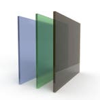 Enkel glas gehard satijn groen acide/melkglas 10 mm, Ophalen of Verzenden, Nieuw