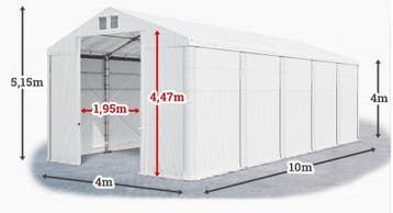 Opslagtent Wikinger Premium 4 x 10 x 5,15 mtr (Partytenten), Verzenden, Nieuw, 2 meter of meer, Partytent