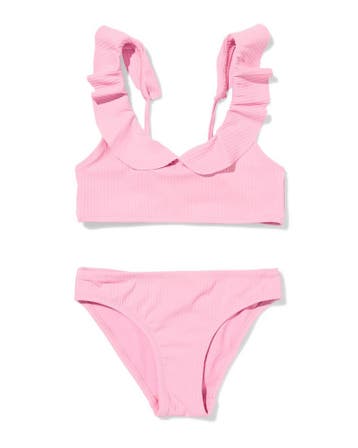 HEMA Kinderbikini rib roze van €14.29 voor €10 sale, Verzenden, Nieuw