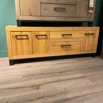 Hevano Tv Meubel 3 Deur 1 La 1 Klep - Pronto Wonen, Huis en Inrichting, Kasten | Televisiemeubels, 150 tot 200 cm, Eikenhout, Nieuw