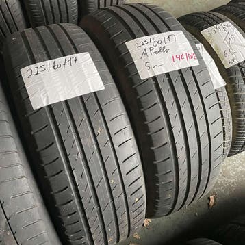 2 x Apollo 225-60-17 Zomerbanden 5mm, Auto-onderdelen, Banden en Velgen, Gebruikt, 17 inch, Ophalen of Verzenden, Band(en)