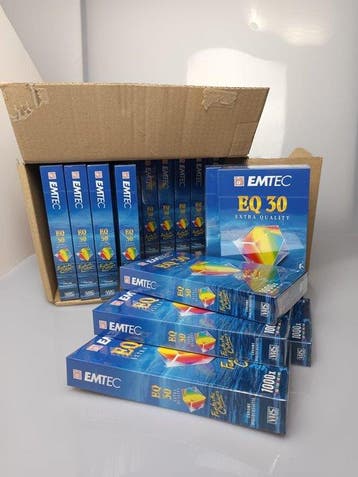 20 Videocassetes VHS EMTEC EQ 30 Videorecorder