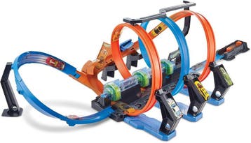 Auto Racebaan met Boosters | 34% Korting | Actie, Racebaan, Ophalen of Verzenden, Zo goed als nieuw, Hot Wheels