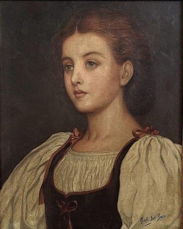 Nicola Del Basso (1950) - Ritratto di Ragazza