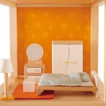 Hape poppenhuis slaapkamer houten s van €17,99 voor €16,19, Ophalen of Verzenden, Nieuw