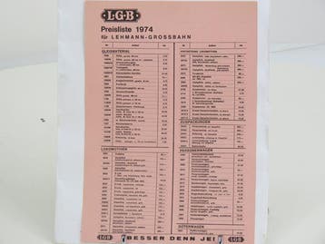 LGB Info blad #96 Preisliste 1974 (LGB Info bladen), Verzamelen, Ophalen of Verzenden, Gebruikt, Overige typen