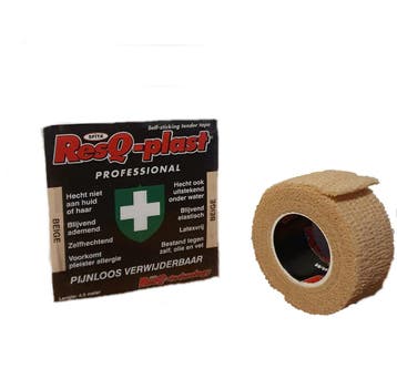 Beige ResQ-plast 25mm Zelfhechtende pleisters water en vet r, Verzenden, Nieuw