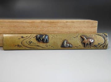 Kozuka paard - Koper - Japan - Late Edo periode, Antiek en Kunst