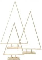 Houten Kerstbomen met voet 40+50+60 cm set 3 stuks, Ophalen of Verzenden, Nieuw