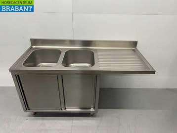 HCB RVS Spoeltafel dubbele spoelbakken Premium-line 2, Ophalen of Verzenden, Nieuw in verpakking