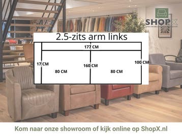 Leren elementenbank Match - element 2.5 zits arm links, Industrieel, Modern, Scandinavisch, 150 tot 200 cm, Nieuw, Ophalen of Verzenden