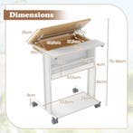 LIVSK Rollend Laptopbureau - 6-traps Verstelbaar Tafelblad -, Verzenden, Nieuw