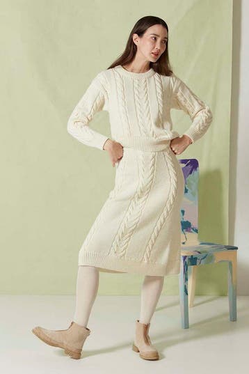 Breipatroon Rok met kabels van Lang Yarns Merino Plus - La, Ophalen of Verzenden, Nieuw