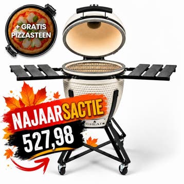 HEAT Fyregg 18 Kamado BBQ  incl. afdekhoes en pizzasteen, Verzenden, Nieuw, Heat