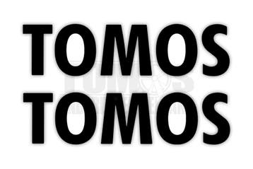 Tomos Tank stickerset (losse letters) links / rechts zwar..., Ophalen of Verzenden, Nieuw, A.J. Bromfiets Parts B.V.