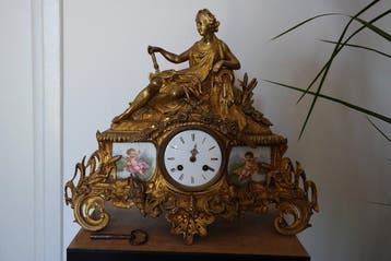 Figurale pendule - Brons - 1850-1900, Antiek en Kunst, Antiek | Klokken