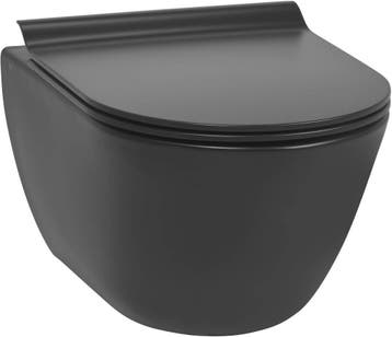 Hangend toilet 50x36 Mat Zwart 0038 - 44, Ophalen, Nieuw, Toilet