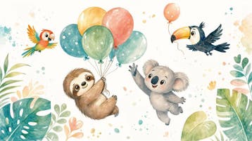 Luiaard en koala behang – fotobehang kinderkamer, Verzenden, Fotobehang