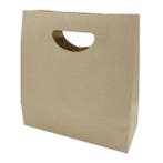Papieren tas met D-handgreep bruin – medium 215x180 mm –, Verzenden, Nieuw in verpakking